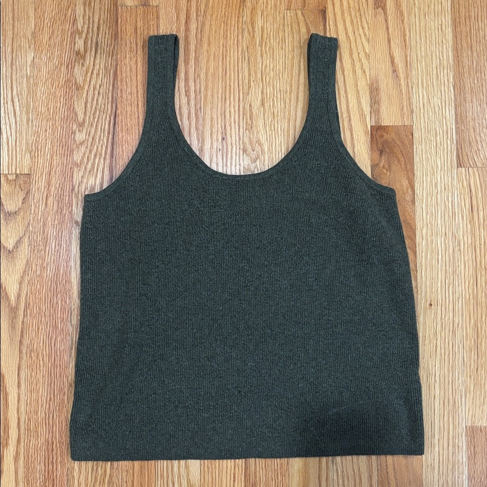 A New Day Olive Sweater Tank Top